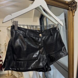 Short Croco Noir